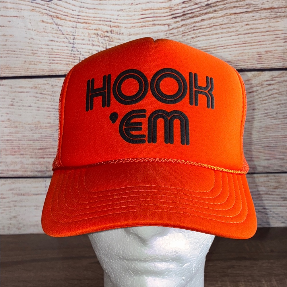 EUC Texas LongHorns Orange Hook 'Em OTTO Cap